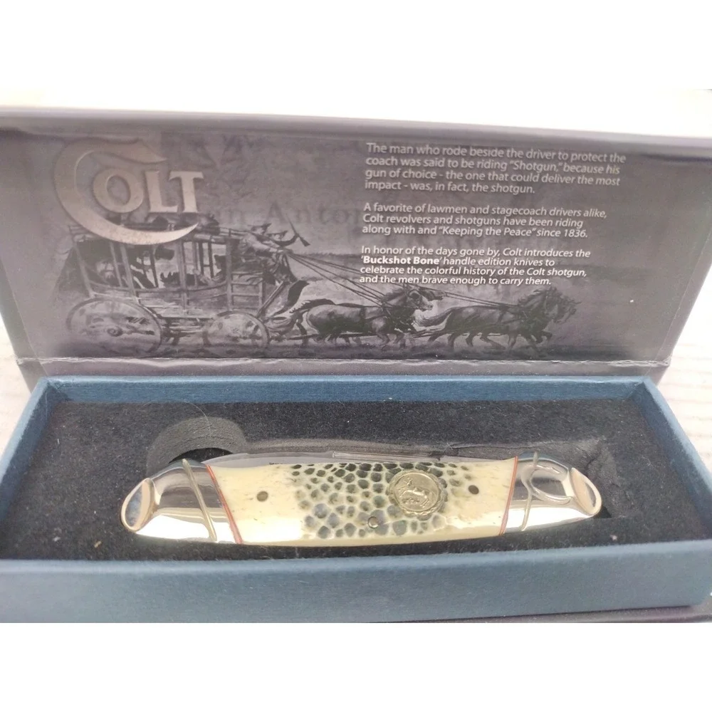 Colt Keeping The Peace CT482 2 Blade Shotgun Rifle Buckshot Bone Trapper Knife